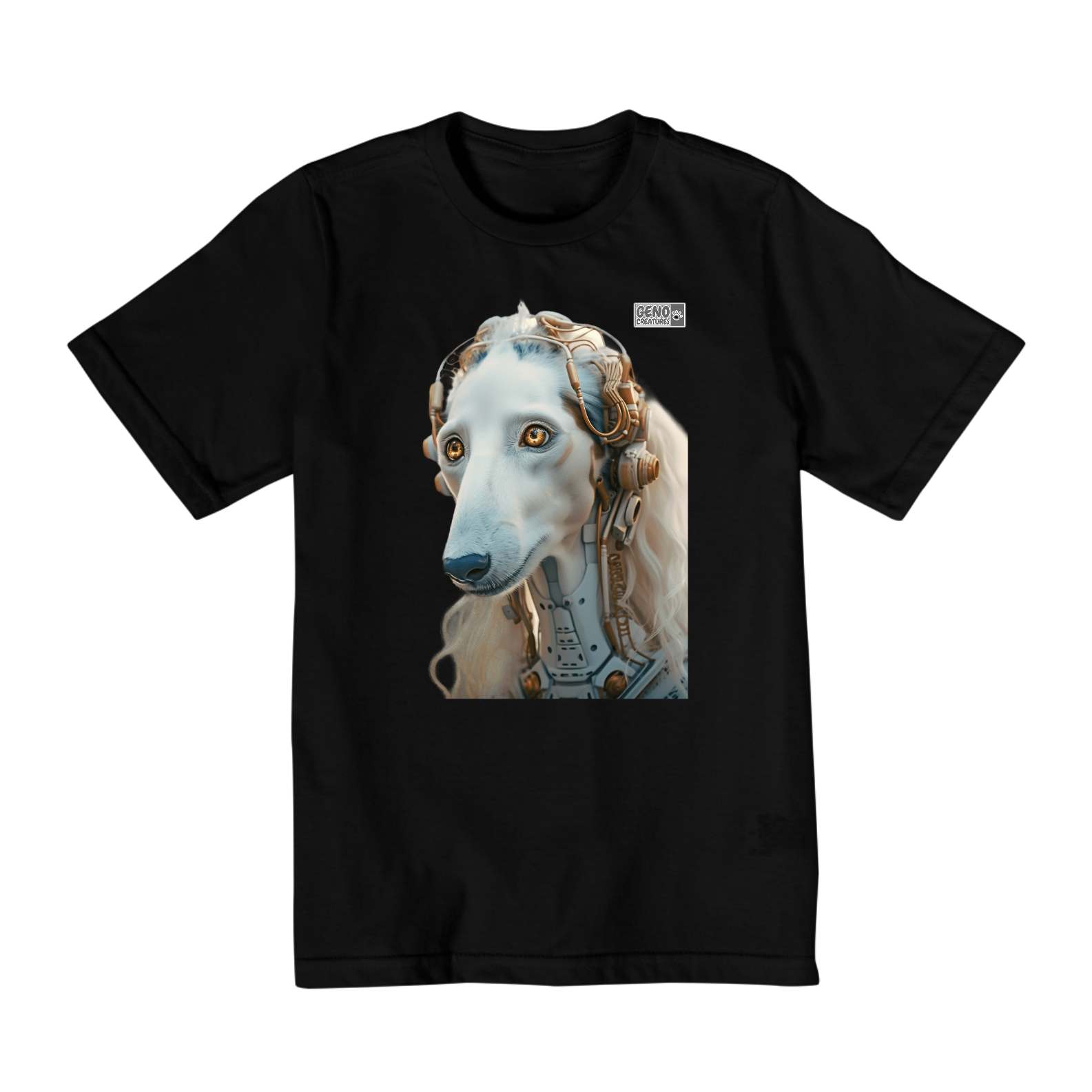 Camisa Infantil (10 a 14) - Cachorro Borzoi