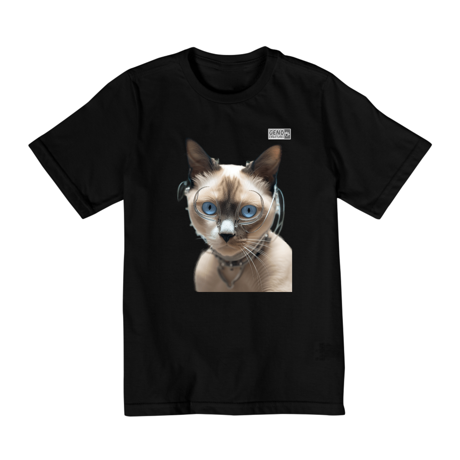 Camisa Quality Infantil (2 a 8) - Gato Siamese