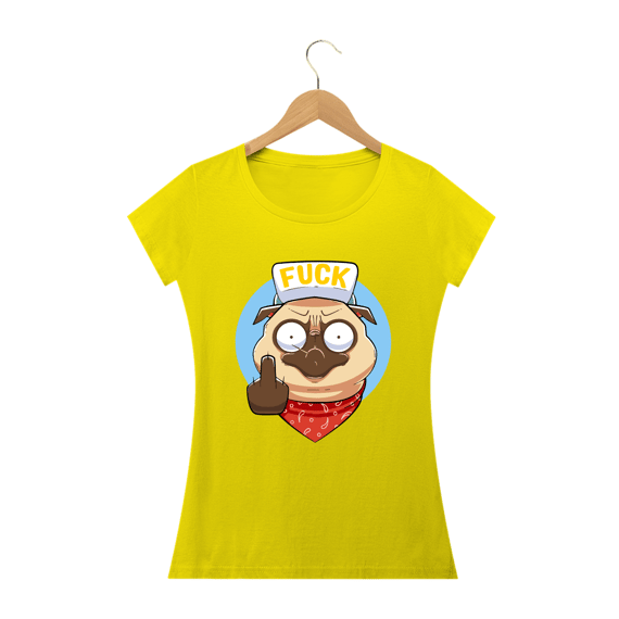 Camiseta Personalizada Feminina Estampa PUGGY FUCK