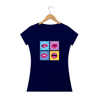 Nome do produto BOCAS POP ART - Camiseta Personalizada com Estampa Pop Art