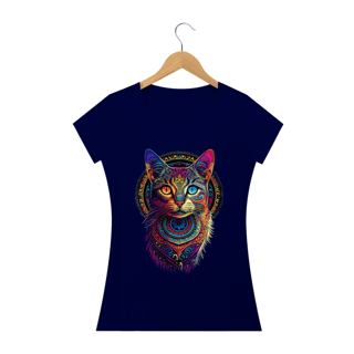 Nome do produto GATO INDIANO - Camiseta Personalizada com Estampa Zen