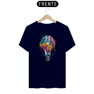 Nome do produto LÂMPADA CEREBRAL - Camiseta Personalizada com Estampa Pop Art
