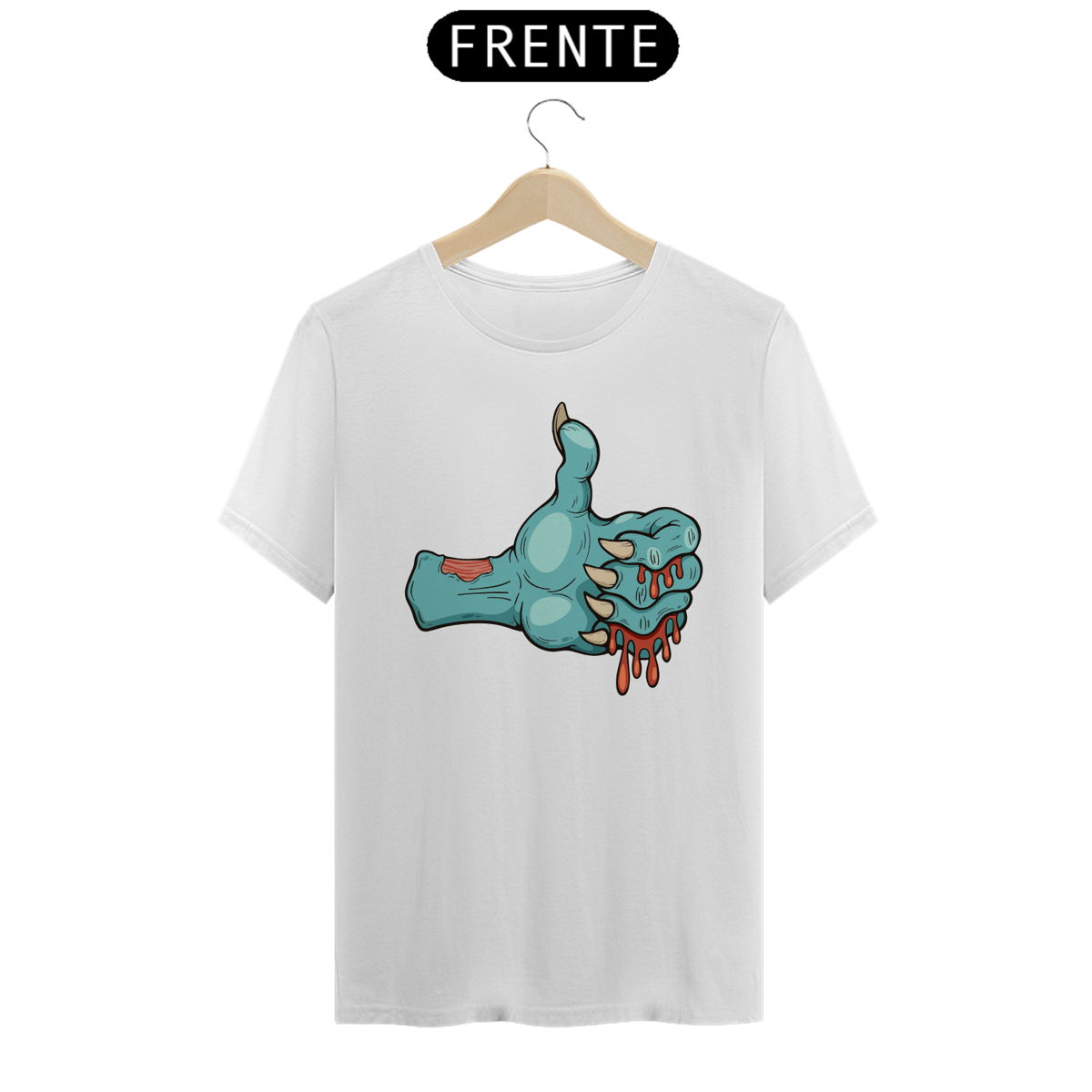 Nome do produto: Camiseta Personalizada Estampa ZOMBIE HAND