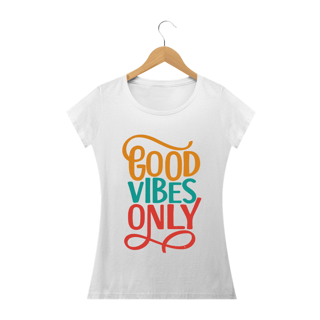Nome do produto GOOD VIBES ONLY - Camiseta Personalizada com Estampa Zen