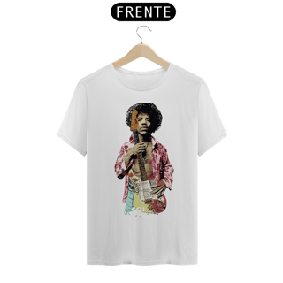 Nome do produto JIMY HENDRIX HOLDING GUITAR - Camiseta Personalizada com Estampa de Banda