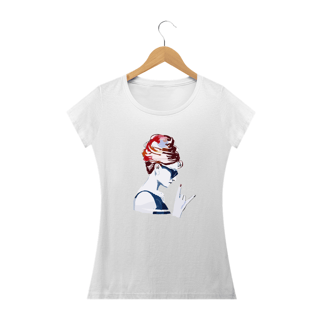 Nome do produto MADAME ROCK - Camiseta Feminina Personalizada com Estampa Pop Art