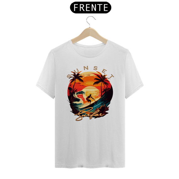 SUNSET SURFER - Camiseta Personalizada com Estampa de Surf