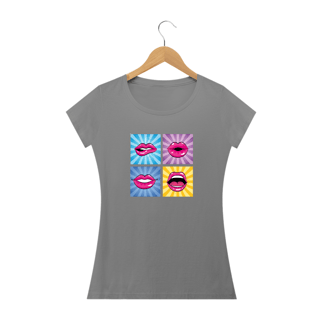 Nome do produto BOCAS POP ART - Camiseta Personalizada com Estampa Pop Art