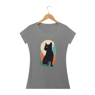 Nome do produto GATO LUA SPLASH - Camiseta Personalizada com Estampa Pop Art