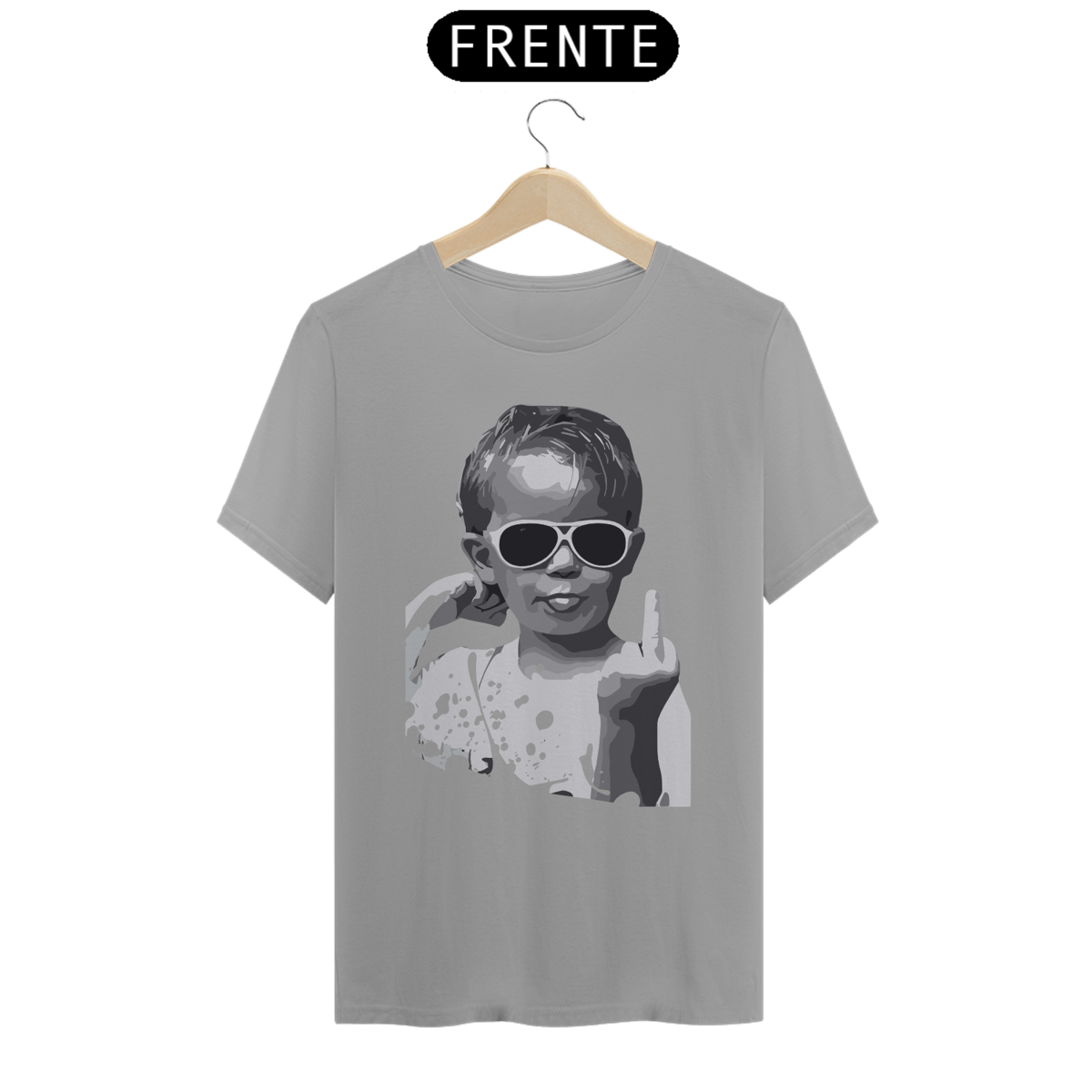 Nome do produto: GURI DO DEDO - Camiseta Personalizada com Estampa Engraçada