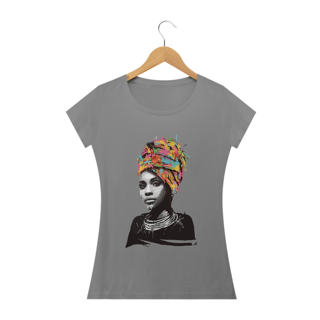 Nome do produto MULHER AFRICANA - Camiseta Personalizada com Estampa Pop Art