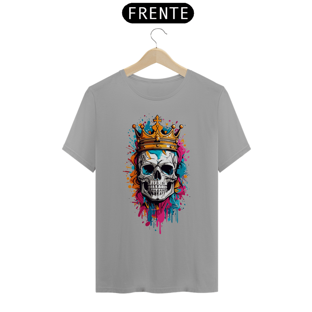 Nome do produto: REI CAVEIRA - Camiseta Personalizada com Estampa de Caveira