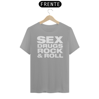 Nome do produto SEX DRUGS ROCK & ROLL Camiseta Personalizada com Estampa XXX