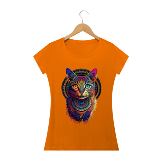 Nome do produto GATO INDIANO - Camiseta Personalizada com Estampa Zen