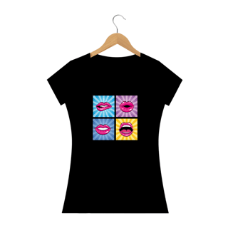 Nome do produto BOCAS POP ART - Camiseta Personalizada com Estampa Pop Art