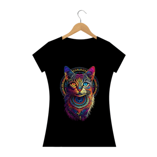 GATO INDIANO - Camiseta Personalizada com Estampa Zen