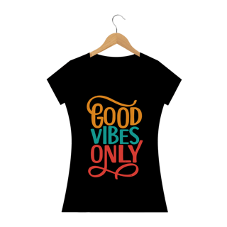 Nome do produto GOOD VIBES ONLY - Camiseta Personalizada com Estampa Zen