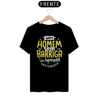 Nome do produto HOMEM SEM BARRIGA - Camiseta Personalizada com Estampa Divertida