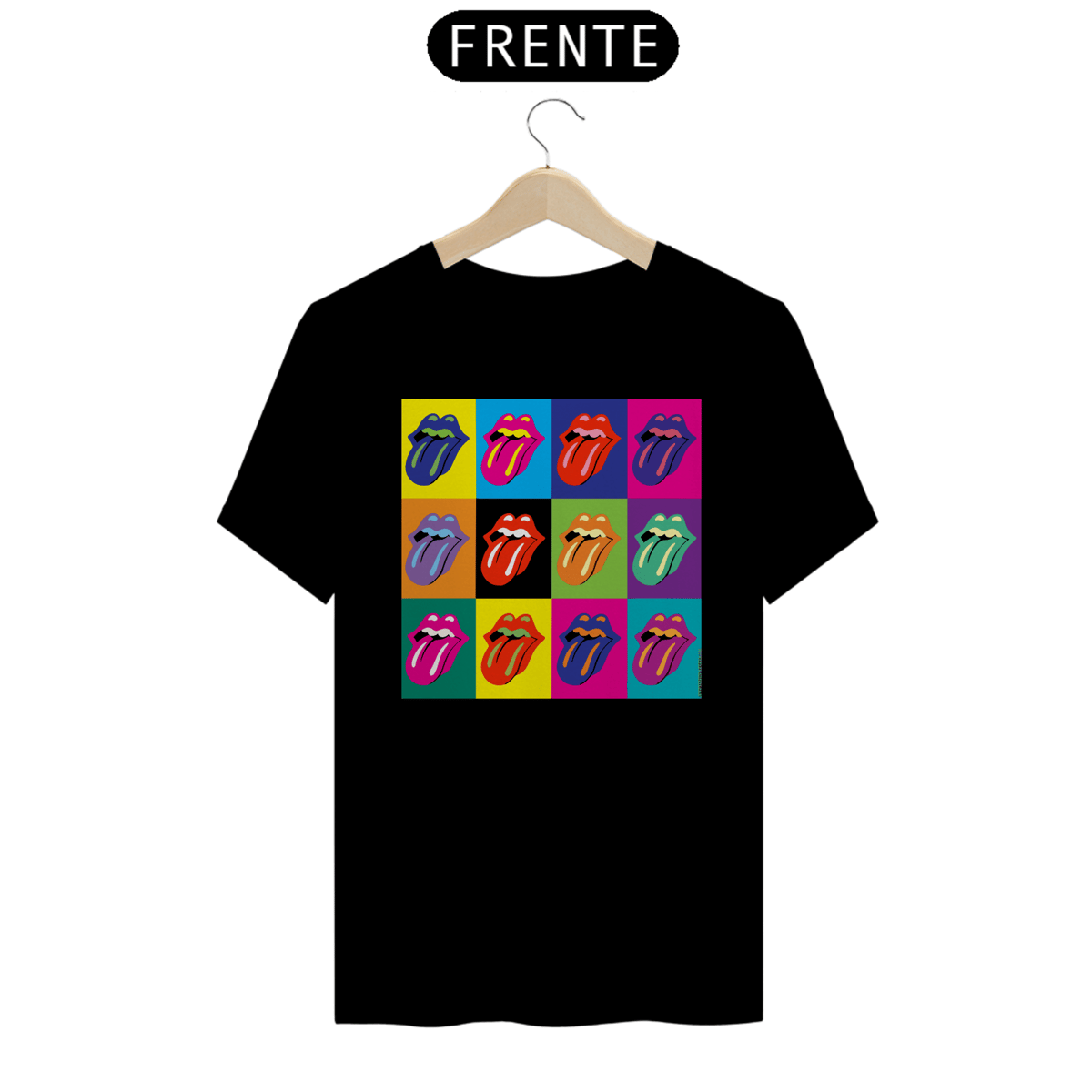 Nome do produto: ROLLING STONES POP ART - Camiseta Personalizada com Estampa Pop Art