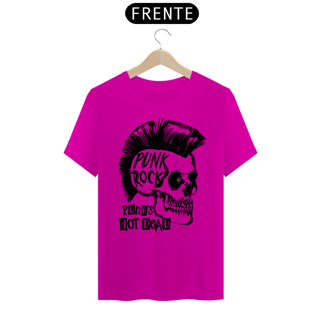 Camiseta Personalizada Estampa CAVEIRA PUNKS NOT DEAD
