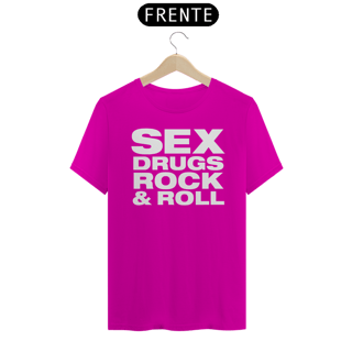 Nome do produto SEX DRUGS ROCK & ROLL Camiseta Personalizada com Estampa XXX