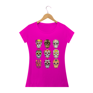 Nome do produto Camiseta Personalizada Feminina Estampa CAVEIRAS MEXICANAS 6V