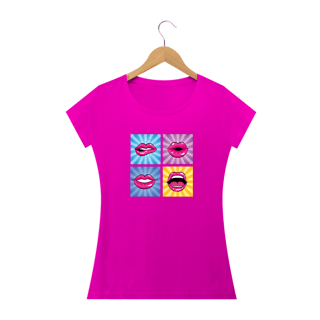 Nome do produto BOCAS POP ART - Camiseta Personalizada com Estampa Pop Art