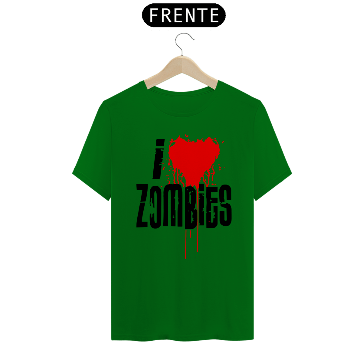 Nome do produto: Camiseta Personalizada Estampa I LOVE ZOMBIES
