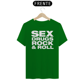 Nome do produto SEX DRUGS ROCK & ROLL Camiseta Personalizada com Estampa XXX