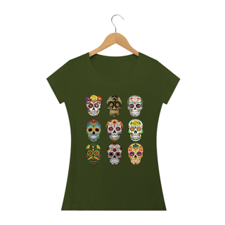 Nome do produto Camiseta Personalizada Feminina Estampa CAVEIRAS MEXICANAS 6V