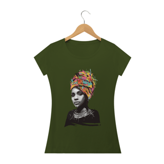 Nome do produto MULHER AFRICANA - Camiseta Personalizada com Estampa Pop Art