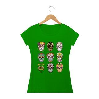 Nome do produto Camiseta Personalizada Feminina Estampa CAVEIRAS MEXICANAS 6V