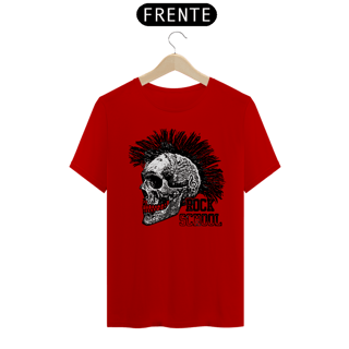 Camiseta Personalizada Estampa CAVEIRA ROCK SCHOOL