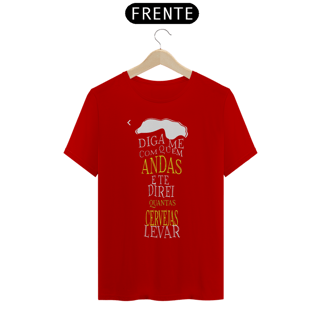 Nome do produto DIGA-ME COM QUEM ANDAS - Camiseta Personalizada com Estampa com Frase Engraçada