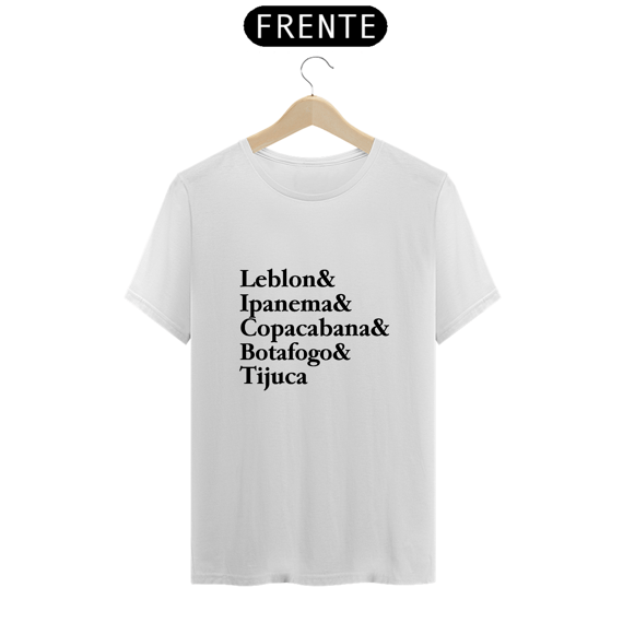 Camiseta Bairros da Zona Sul - RJ
