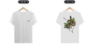 Nome do produto Coleção Símbolos & Elementos - T-Shirt Classic Frente & Verso Caboclo Cobra Coral
