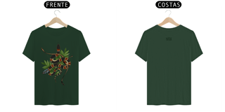 Nome do produto Coleção Símbolos & Elementos - T-Shirt Classic Frente & Verso Caboclo Cobra Coral