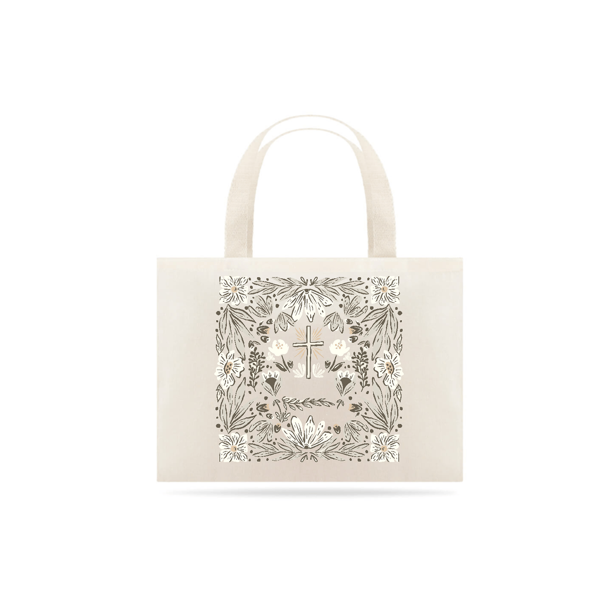 Nome do produto: Ecobag Cruz Floral