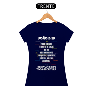 Nome do produto CAMISETA Amor imensuravel João 3:16 (Camiseta Feminina)