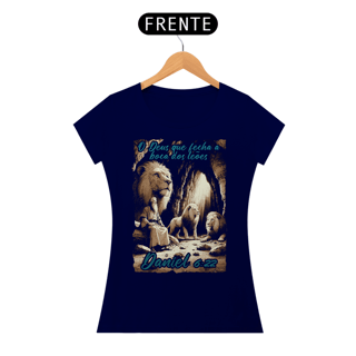 Nome do produto CAMISETA Daniel na cova dos Leões  DN 6:22  - (Camiseta Feminina)