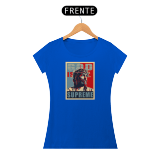 Nome do produto CAMISETA GOD is Supreme - Pop Art - (Camiseta Feminina)