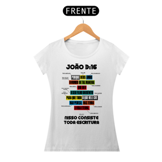 Nome do produto CAMISETA Amor imensuravel João 3:16 (Camiseta Feminina)