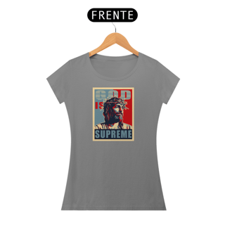 Nome do produto CAMISETA GOD is Supreme - Pop Art - (Camiseta Feminina)