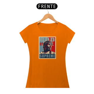 Nome do produto CAMISETA GOD is Supreme - Pop Art - (Camiseta Feminina)