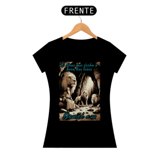 Nome do produto CAMISETA Daniel na cova dos Leões  DN 6:22  - (Camiseta Feminina)