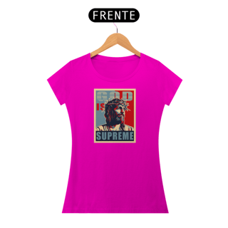 Nome do produto CAMISETA GOD is Supreme - Pop Art - (Camiseta Feminina)