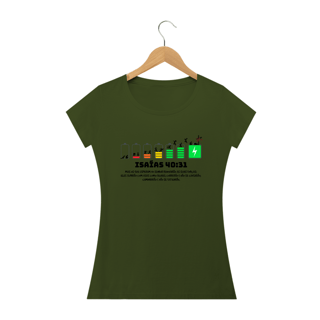 Nome do produto CAMISETA Isaías 40:31 - Forças renovadas (Camisa Feminina)
