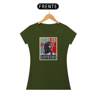 Nome do produto CAMISETA GOD is Supreme - Pop Art - (Camiseta Feminina)