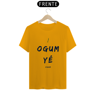 Nome do produto Camiseta Ògún Yè Saudação Ògún Yè 100% Algodão Fio 24.1, 145g costura simples e gola ribana