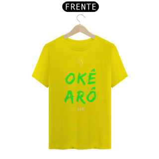 Nome do produto Camiseta Masculina Ọ̀ṣọ́ọ̀sì Oxóssi Saudação Òkè Àró 100% Algodão Fio 24.1, 145g costura simples e gola ribana
